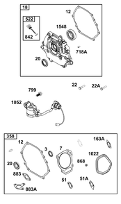 Part Location Diagram of 84004360 Briggs and Stratton COVER, CRANKCASE